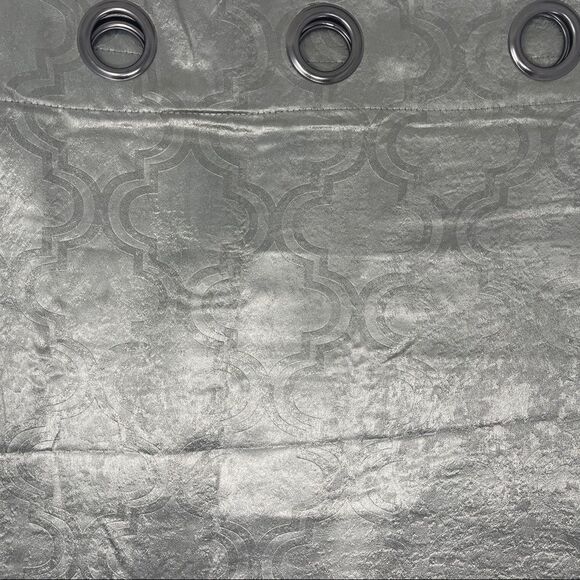 Gloria Blackout Panels with Grommets Set of 2 Light Grey Polyester Extra Wide - Picture 5 of 8